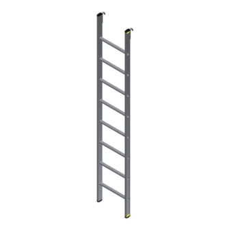 Shackle ladder for cage ladder