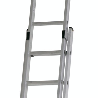 Two piece fire brigade push up ladder
